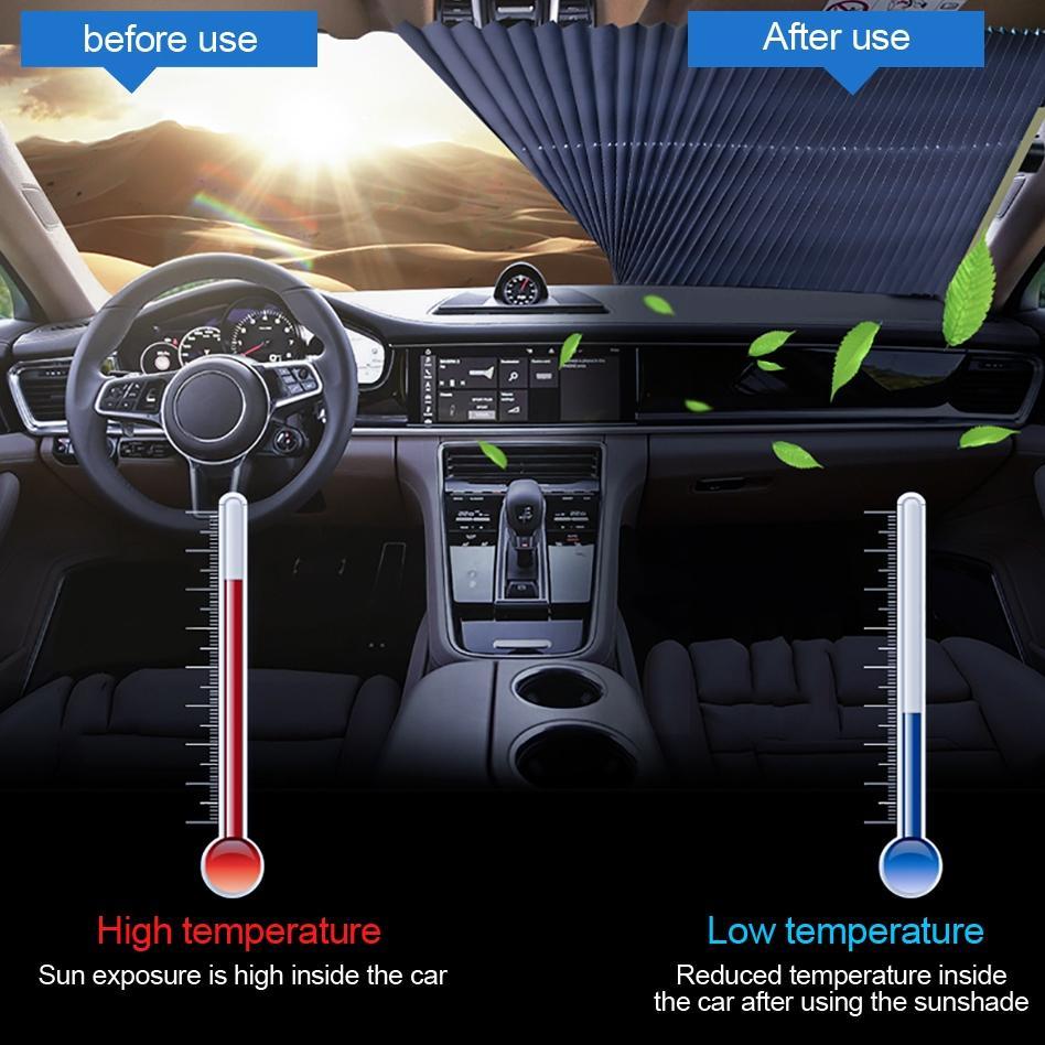 Retractable Car Windshield Sun Shade | Bowlift
