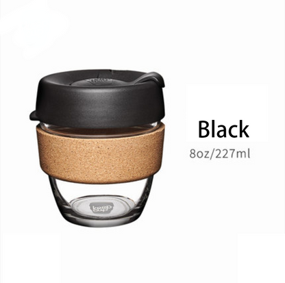 BowLift | Reusable & Portable Glass Coffee Cup With Lid & Sleeve, For Home, Travel & More
