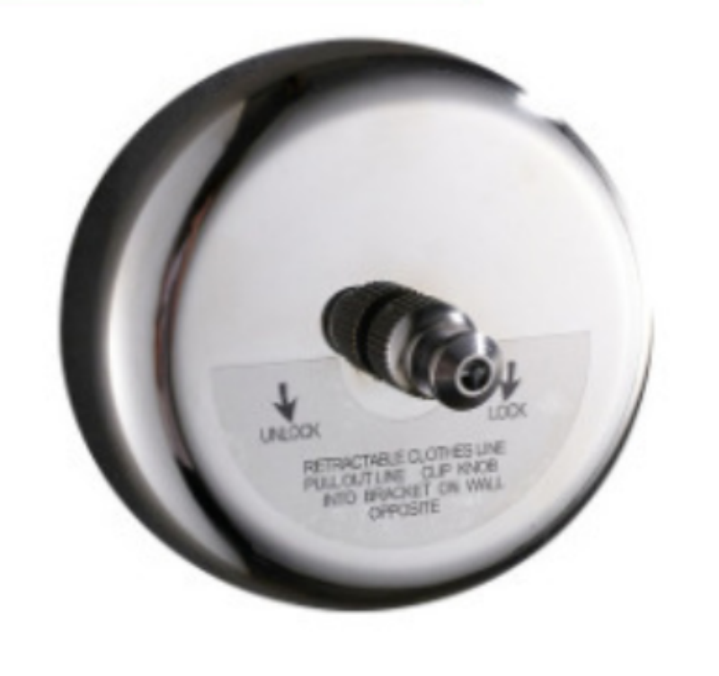 Skanto | Punch-free Retractable Stainless Steel 2.8m Clothesline with 180° Free Installation & Stainless Steel Rope, Corrosion Resistant, No Rust, Avoid Falling Off, for Home & Travel
