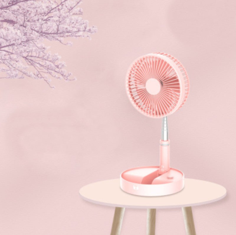 BowLift | Multifunctional Retractable Fan, with Strong Wind, Long Battery Life, Three Adjustable Angles, Adjustable Wind, for Desktop and Floor