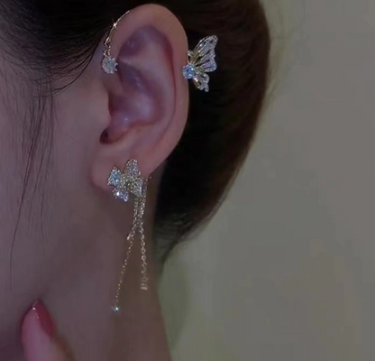 BowLift | Butterfly Flower Tassel Ear Clip