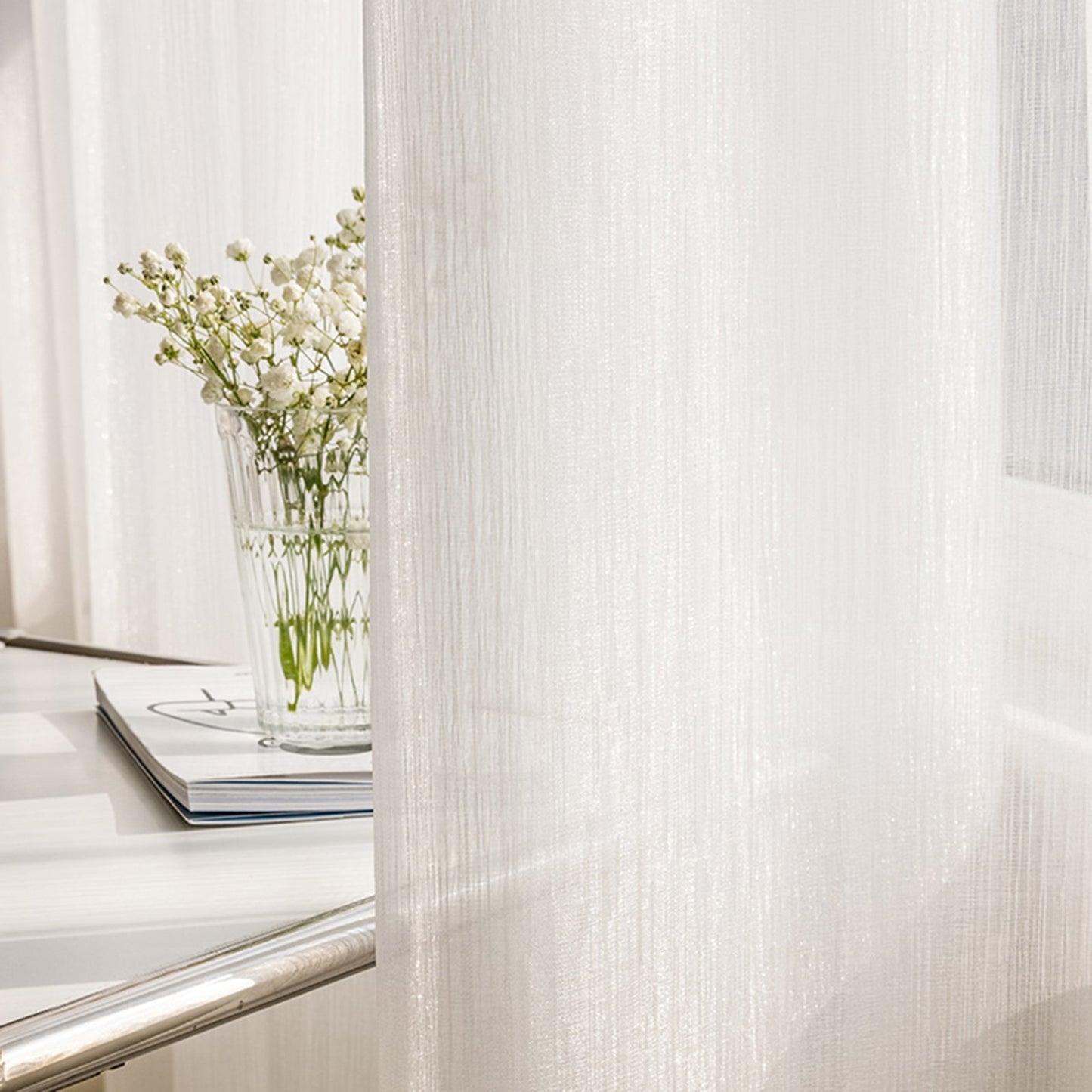 Transparent Linen Curtains, Light and Modern for Living Room | Kalsten
