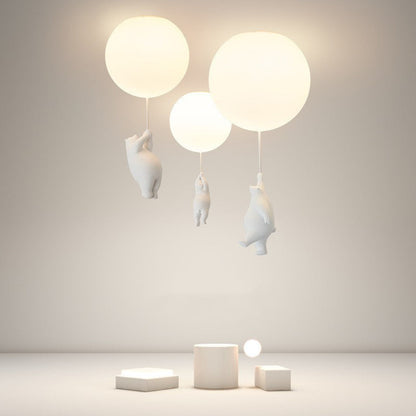 SkyDream Children's Ceiling Lamp with Bear and Balloon - Playful Design and Energy-Efficient LED Lighting | Karnz