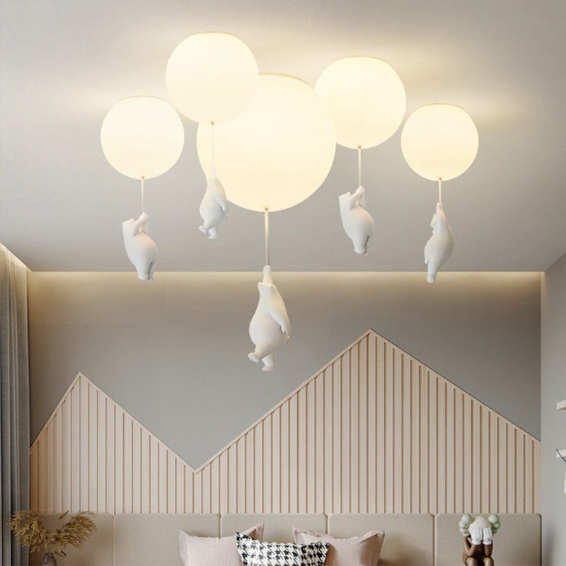 SkyDream Children's Ceiling Lamp with Bear and Balloon - Playful Design and Energy-Efficient LED Lighting | Karnz