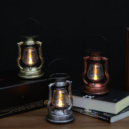 Solar Retro Kerosene Lamp Horse Lantern LED Outdoor Garden Patio Decoration Portable Flame Candlelight | Karnz