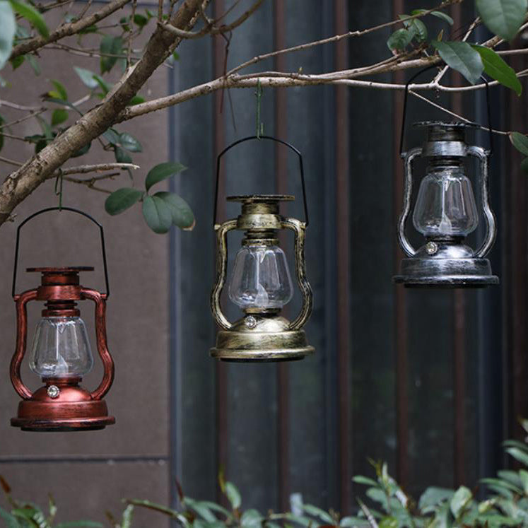 Solar Retro Kerosene Lamp Horse Lantern LED Outdoor Garden Patio Decoration Portable Flame Candlelight | Karnz