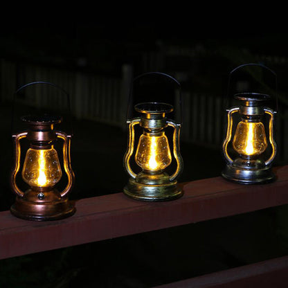 Solar Retro Kerosene Lamp Horse Lamp LED Outdoor Garden Patio Decoration Portable Flame Candlelight | Brehn