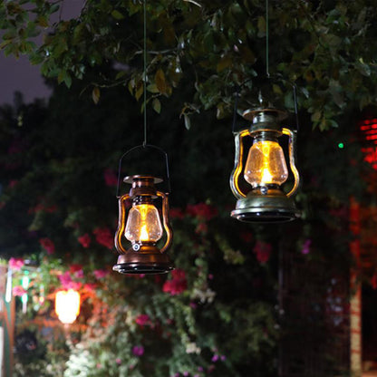 Solar Retro Kerosene Lamp Horse Lantern LED Outdoor Garden Patio Decoration Portable Flame Candlelight | Karnz