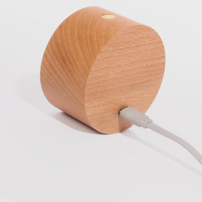 Skanto | Simple Wood USB Rechargeable Touch Magnet LED Night Light Wall Lamp