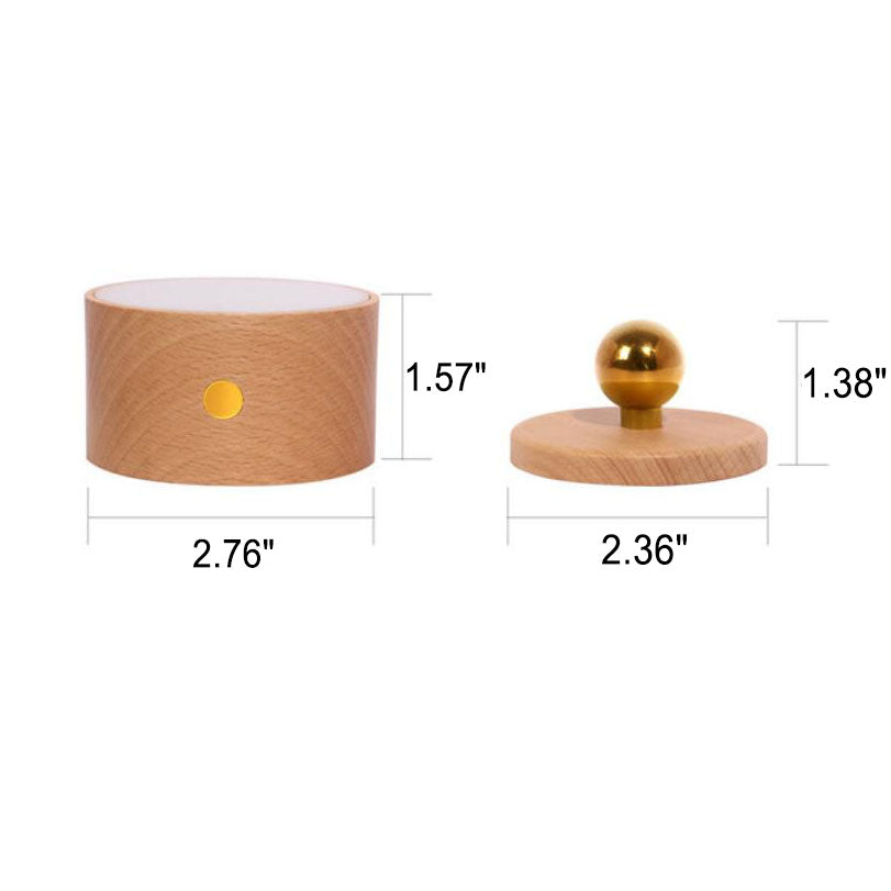Skanto | Simple Wood USB Rechargeable Touch Magnet LED Night Light Wall Lamp
