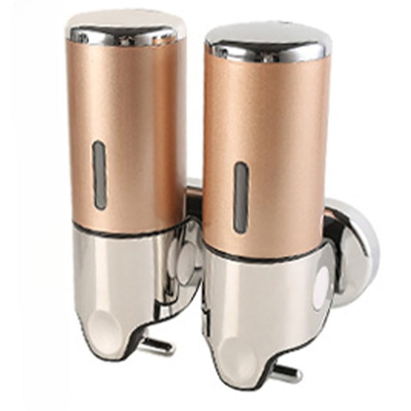Wall-Mounted Stainless Steel Soap Holder and Dispenser for Bathroom Shower Soap Pump