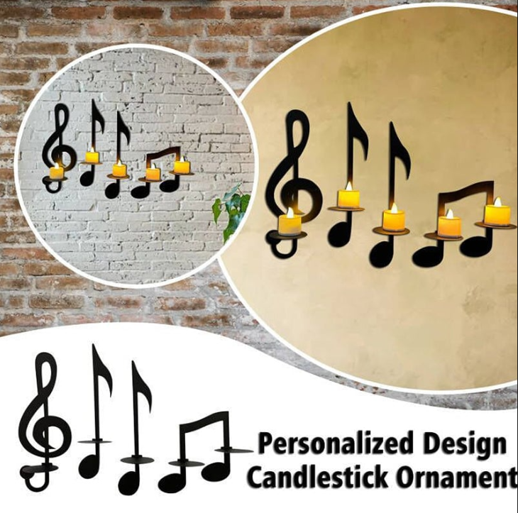 Skanto | Musical Note Candlestick Holder