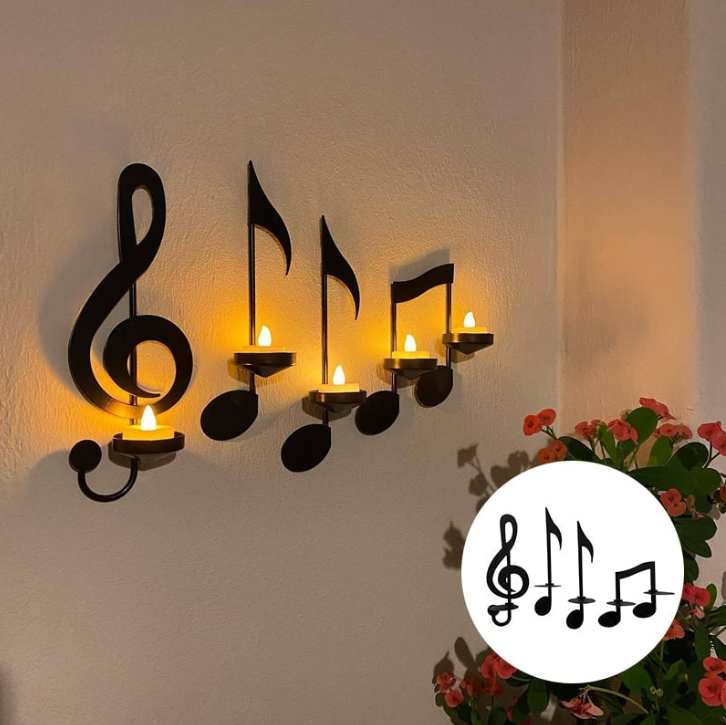 Skanto | Musical Note Candlestick Holder
