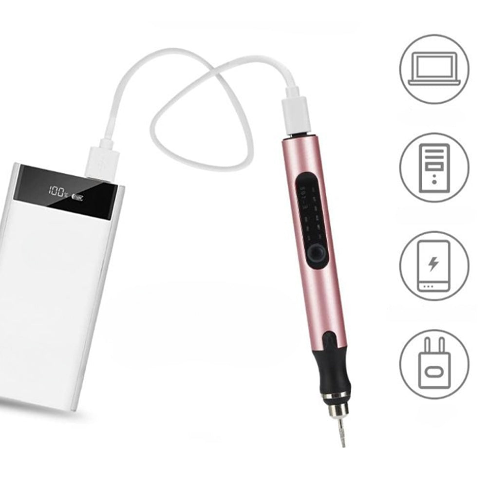Skanto | USB Rechargeable Engraver Pen | Precise and Quiet | Metal, Adjustable Speed