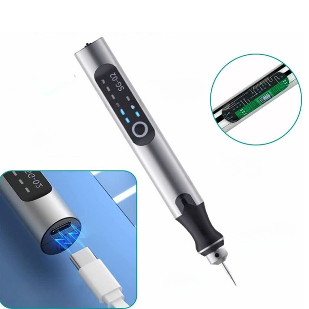 Skanto | USB Rechargeable Engraver Pen | Precise and Quiet | Metal, Adjustable Speed