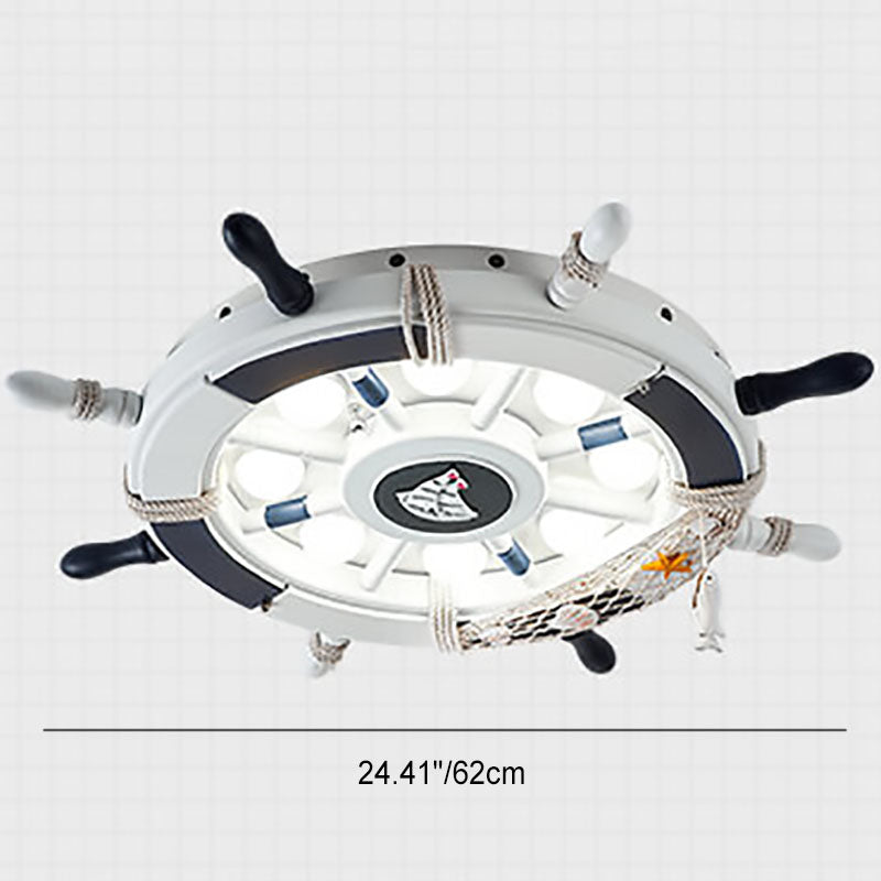 BowLift | NautiGlow Children's Room LED Ceiling Lamp | Sailboat Design | Cartoon Style | Ambient Lighting
