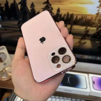 Elico Painted Matte Acrylic Tempered Glass iPhone Protective Case