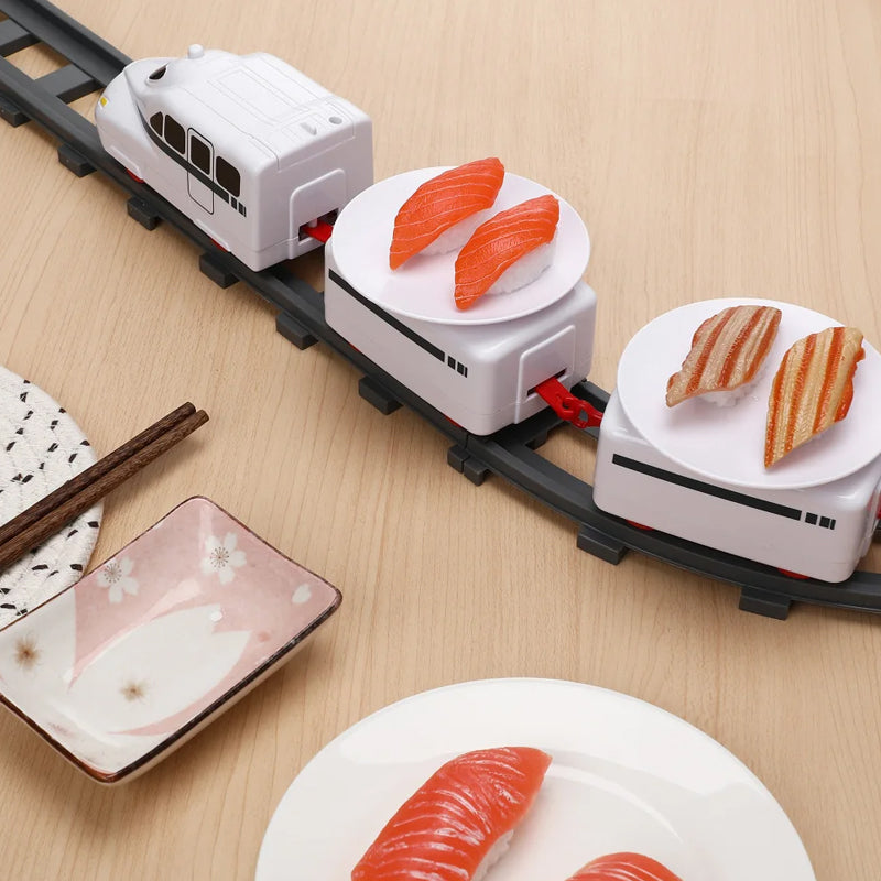 Skanto | Rotary Sushi Train Toy Roller Coaster Conveyor Belt Set - Battery Operated