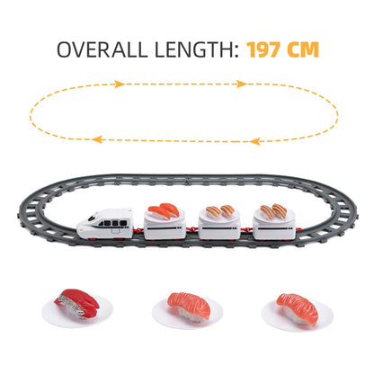 Skanto | Rotary Sushi Train Toy Roller Coaster Conveyor Belt Set - Battery Operated