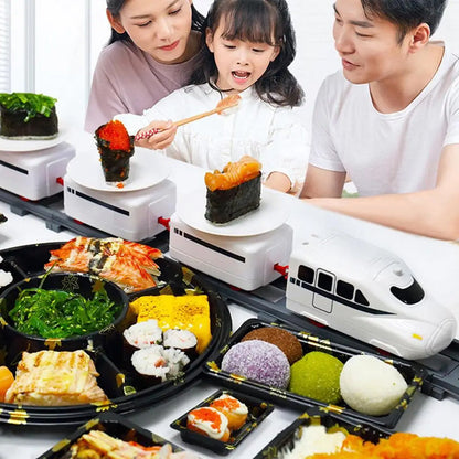Skanto | Rotary Sushi Train Toy Roller Coaster Conveyor Belt Set - Battery Operated