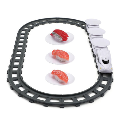 Skanto | Rotary Sushi Train Toy Roller Coaster Conveyor Belt Set - Battery Operated