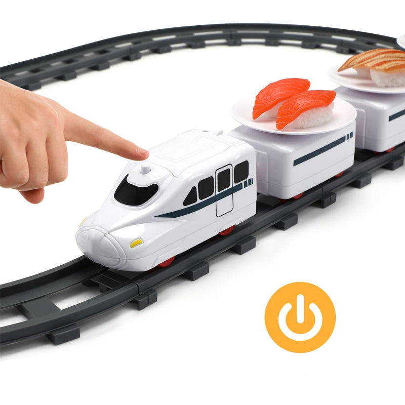 Skanto | Rotary Sushi Train Toy Roller Coaster Conveyor Belt Set - Battery Operated
