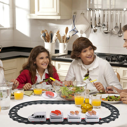 Skanto | Rotary Sushi Train Toy Roller Coaster Conveyor Belt Set - Battery Operated