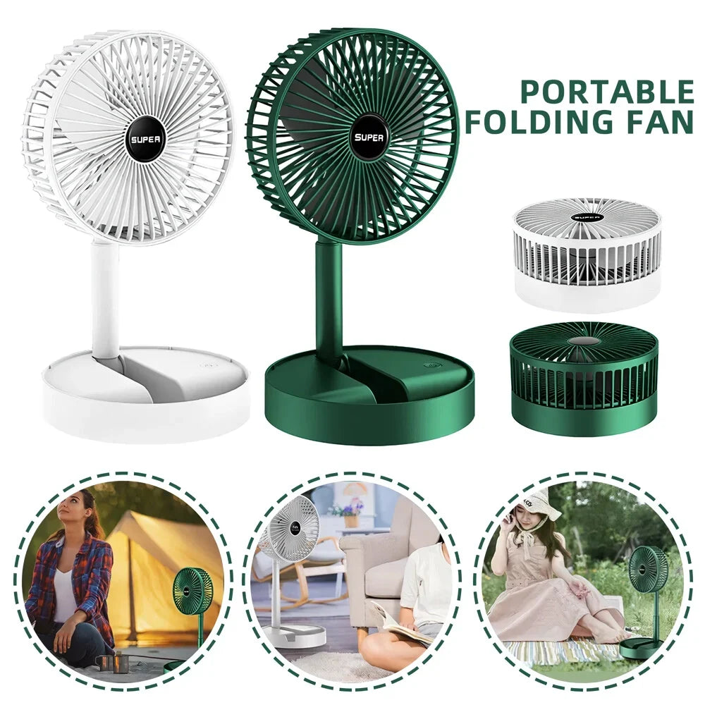 Compact 15 cm USB portable fan with 3-speed control | Karnz