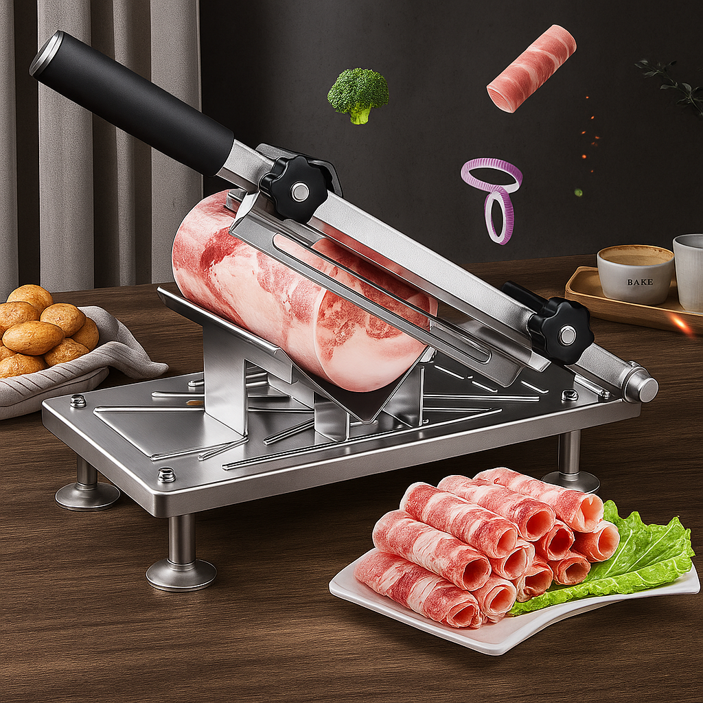 BowLift | SlicePro – Stainless Steel Food Slicer for Home Use | Adjustable Thickness | Precision Cutting