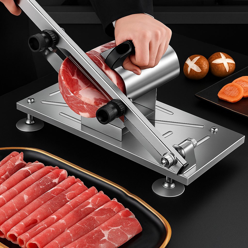 BowLift | SlicePro – Stainless Steel Food Slicer for Home Use | Adjustable Thickness | Precision Cutting