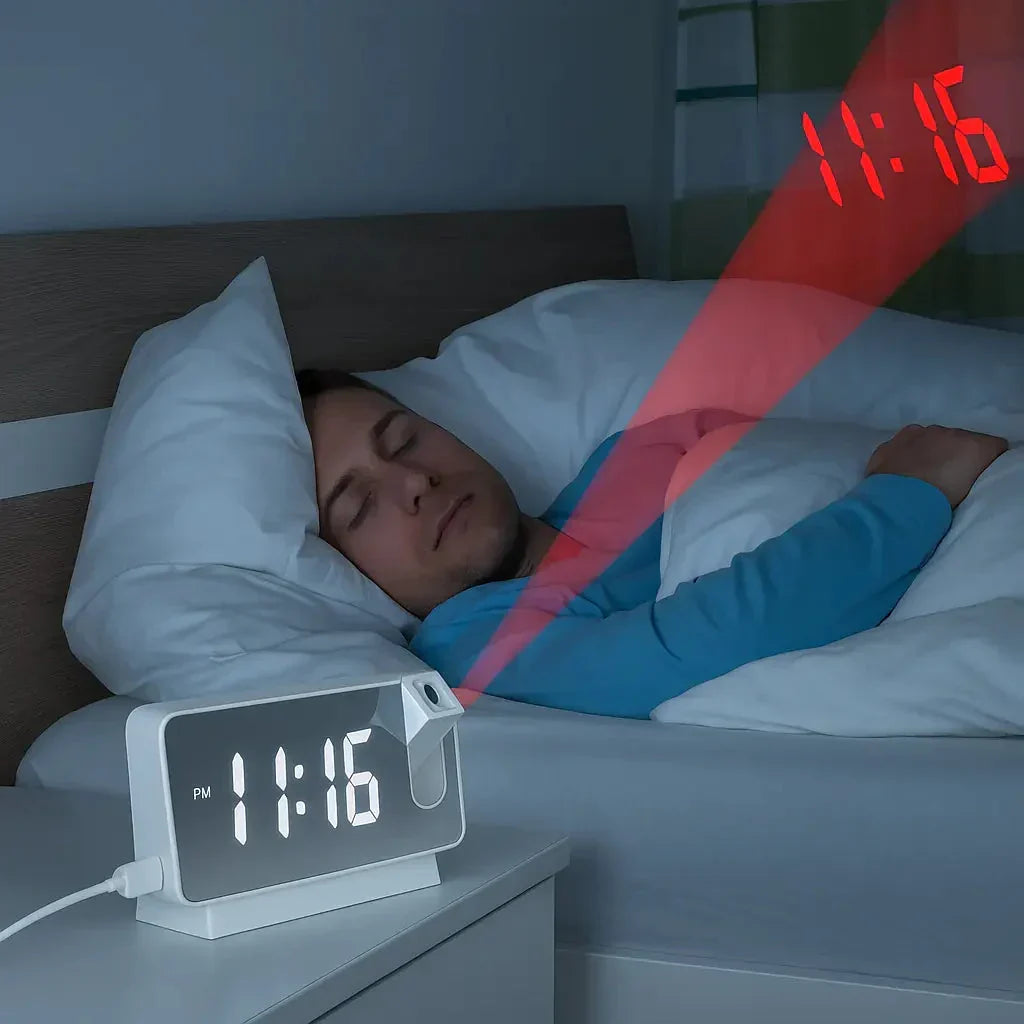 Digital projection clock – Time image projectable up to 5 m