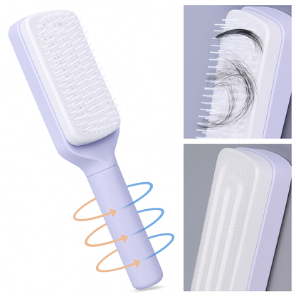 Cleaning Hairbrush – Gentle Detangle – Retractable Bristle Design – For All Hair Types & Busy Mornings Bowlift
