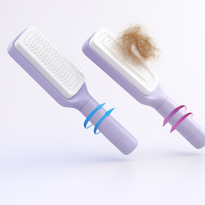 Cleaning Hairbrush – Gentle Detangle – Retractable Bristle Design – For All Hair Types & Busy Mornings Bowlift