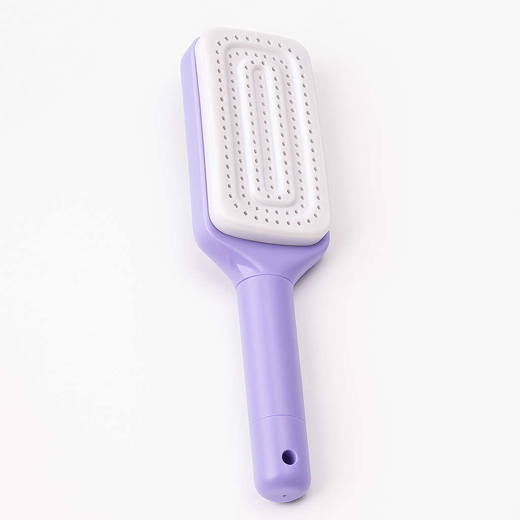 Cleaning Hairbrush – Gentle Detangle – Retractable Bristle Design – For All Hair Types & Busy Mornings Bowlift