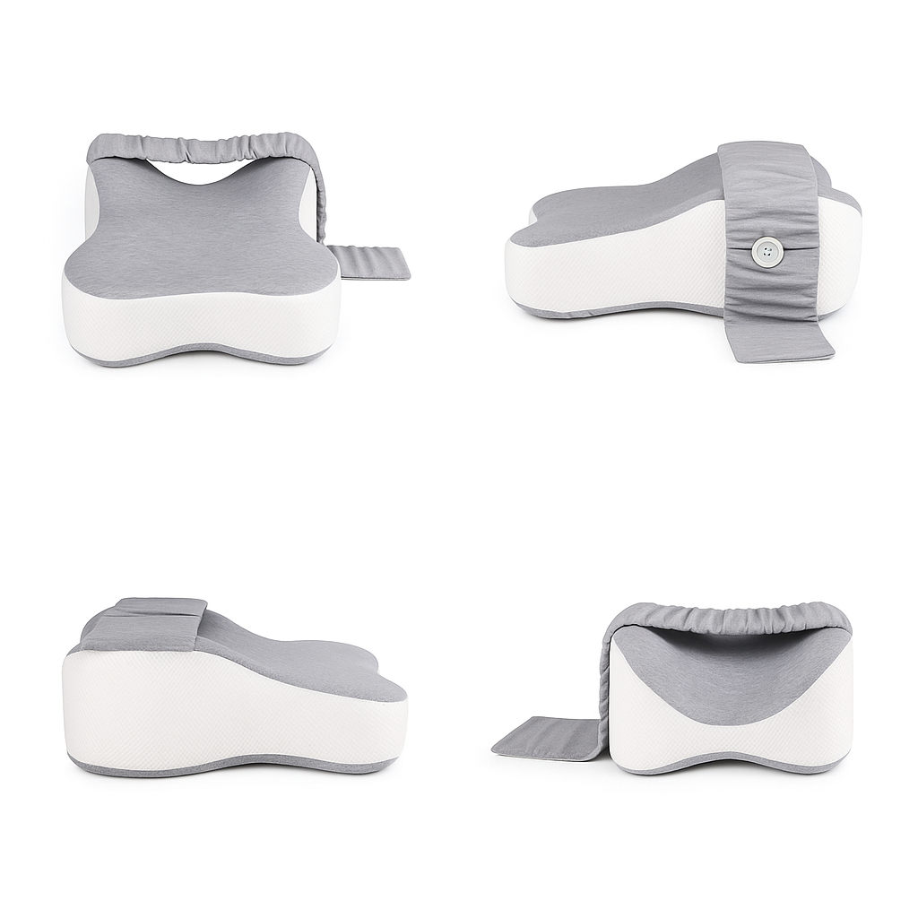 Side Sleeper Alignment – Breathable Memory Foam with Strap – Pregnancy and Hip Support Skanto
