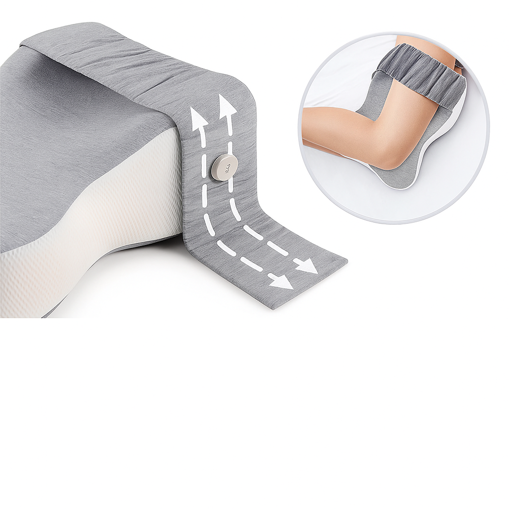 Side Sleeper Alignment – Breathable Memory Foam with Strap – Pregnancy and Hip Support Skanto