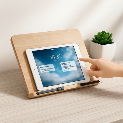 Foldable adjustable – Stable wooden frame – Cookbooks Tablets and hands-free reading Brehn