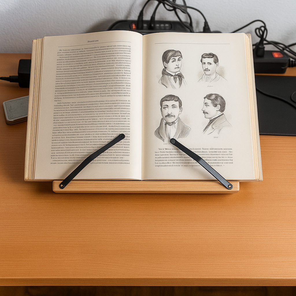 Foldable adjustable – Stable wooden frame – Cookbooks Tablets and hands-free reading Brehn