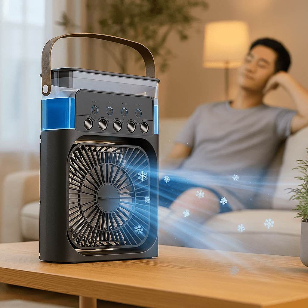 Portable Quiet 3-in-1 LED Cooling Fan | Skanto