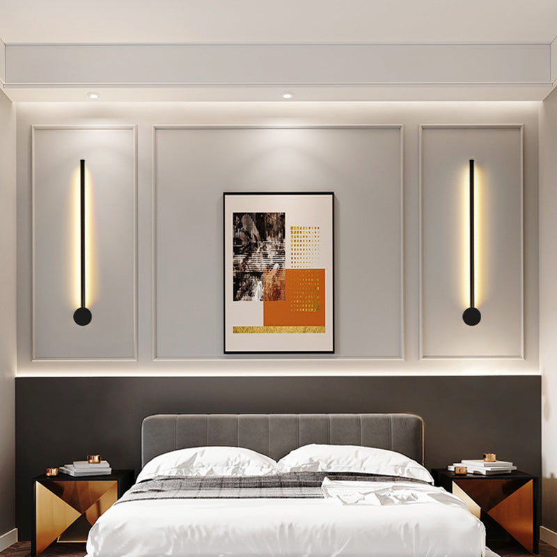 Slender Tubular Modern Metal Living Room LED Wall Light | Karnz