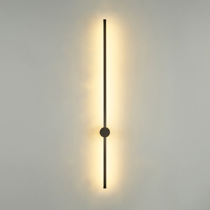 Slender Tubular Modern Metal Living Room LED Wall Light | Karnz