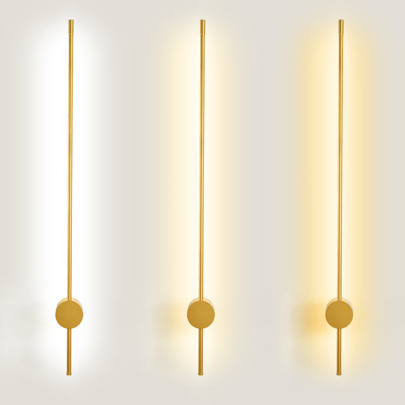 Slender Tubular Modern Metal Living Room LED Wall Light | Karnz