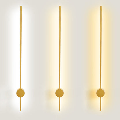 Slender Tubular Modern Metal Living Room LED Wall Light | Karnz