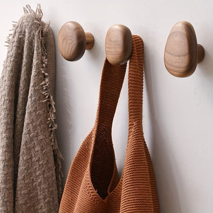 Skanto | WoodCraft Wall Hook Set – Handmade Walnut and Beech Wood Design