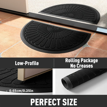 Semi-circular rubber doormat – Durable and non-slip for indoor and outdoor use | Bowlift