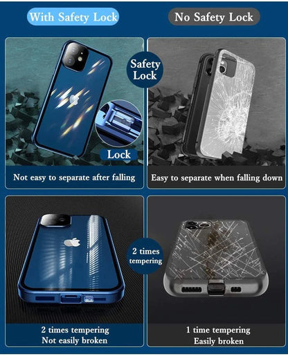 Brehn | Magnetic tempered glass double-sided compatible with iPhone