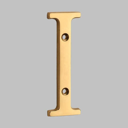 Traditional house numbers made of solid brass