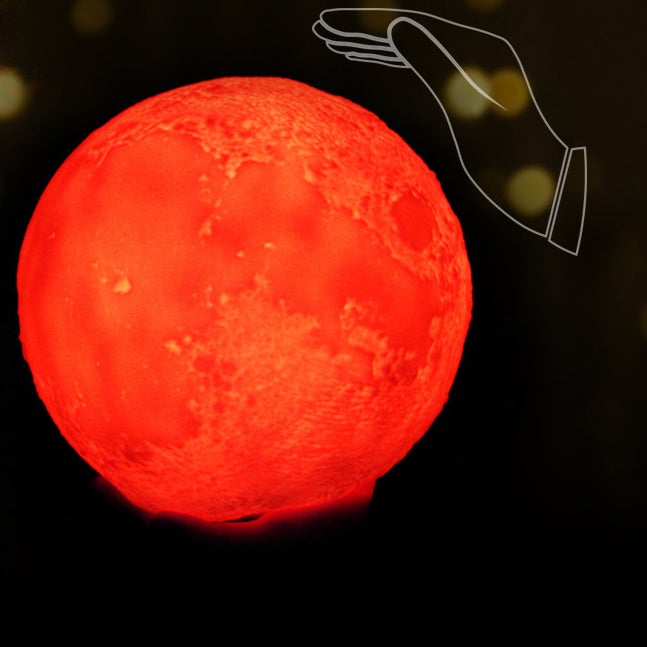 Skanto | Creative Mini Rechargeable 3D Printed Moon 1-Light LED Table Lamp
