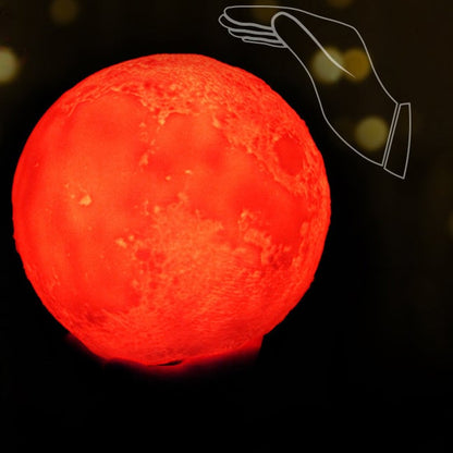 Skanto | Creative Mini Rechargeable 3D Printed Moon 1-Light LED Table Lamp