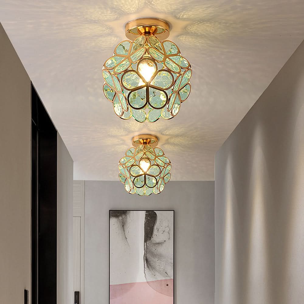 Skanto | Flowers Style Glass Ceiling Lamp